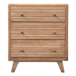 Vintage Beechwood Chest of Drawers, 1950s For Sale