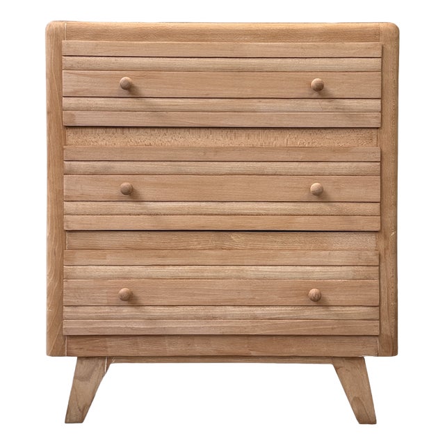 Vintage Beechwood Chest of Drawers, 1950s For Sale