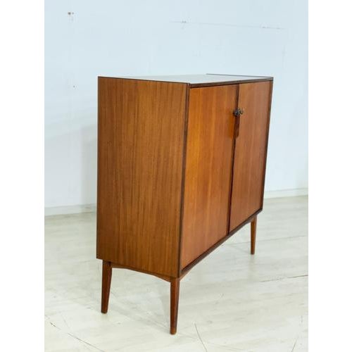 Brown Vintage Highboard in Teak For Sale - Image 8 of 18