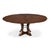 Transitional Round Dining Table, Medium - Warm Brown Oak With Hammered Iron Accents For Sale - Image 4 of 11