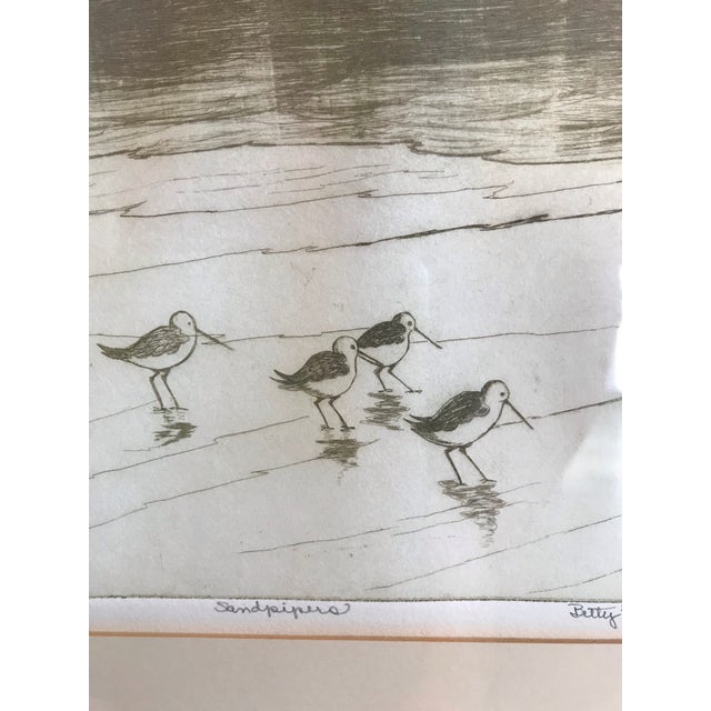 Contemporary 1950s Intaglio Print Sandpipers Betty Harrington For Sale - Image 3 of 5