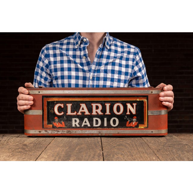 c. 1930s-1940s; mfd. by The Neon Products Inc. for Clarion Radio Corporation - Chicago, IL Compact countertop lighted...
