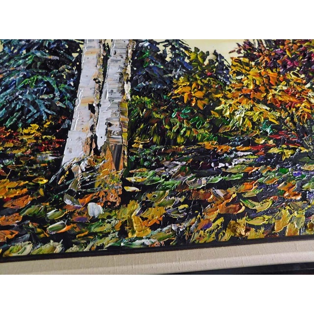 Maya Eventov "Autumn's Arrival" Original Acrylic Painting on Canvas Custom Frame For Sale - Image 10 of 10