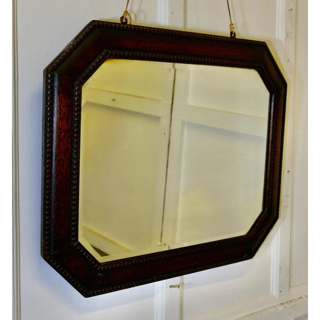 Large Antique Oak Wall Mirror, 1890s For Sale - Image 5 of 6