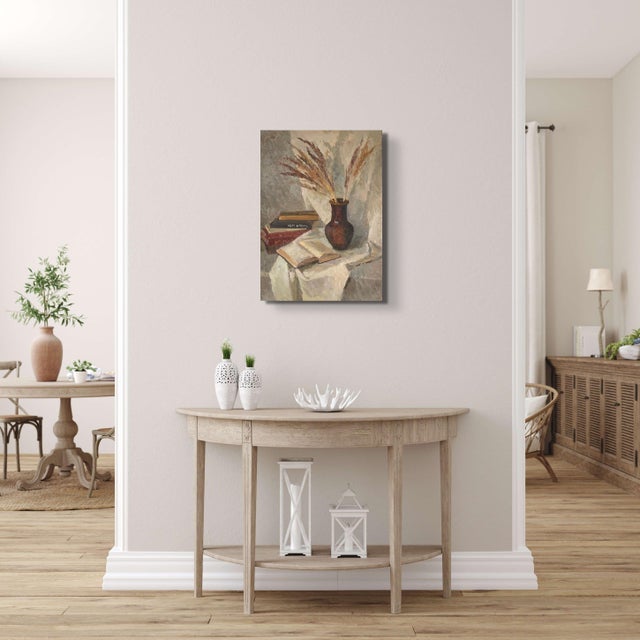 Along With Autumn Original Impressionistic Oil Painting Still Life by Anna Novick For Sale In Los Angeles - Image 6 of 8