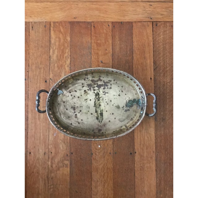 Early 20th Century Small Brass Tray For Sale - Image 4 of 6