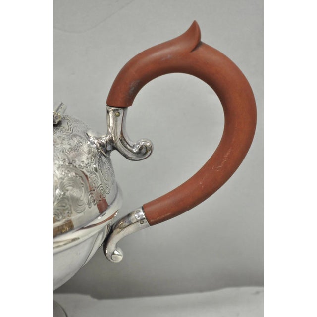Sheffield Vintage Sheffield Acanthus Pattern Silver Plated Coffee Teapot Tea Kettle For Sale - Image 4 of 14