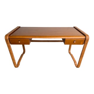 Ralph Lauren Desk From the “ Cliff House “ Collection Maple Wood and Leather. For Sale