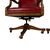 Pair of 1980s Baker Furniture Rolling Executive Chairs in Carved Wood & Burgundy Vinyl Upholstery For Sale - Image 10 of 18