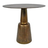 Image of Brass Finish Round Bistro Table For Sale