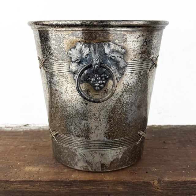 Antique French Silver-Plated Champagne Bucket from Agrit Paris, 1890s For Sale - Image 17 of 17