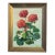 Signed Midcentury Geranium Painting, Framed For Sale