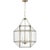 Suzanne Kasler By Visual Comfort Studio Morrison 3-Light Medium Pendant with Clear Glass Shade in Satin Brass For Sale