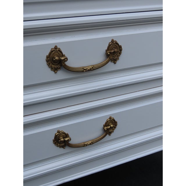 Wood Dixie French Shabby Chic Painted Nightstand Side End Table 6572 For Sale - Image 7 of 11