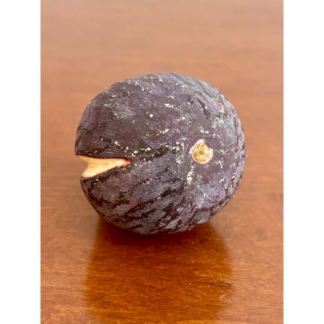 Vintage Italian Hand Carved Alabaster Fig For Sale - Image 4 of 4