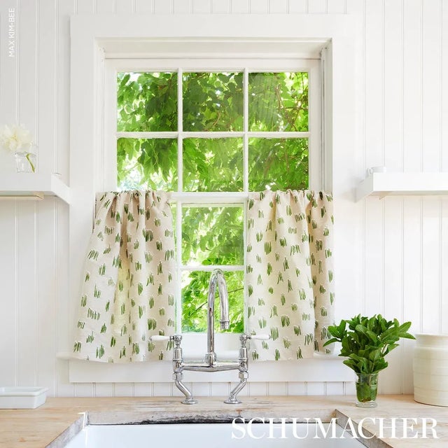 2020s Schumacher X Studio Bon Meadow Button Hand Embroidery Fabric In Neutral For Sale - Image 5 of 5