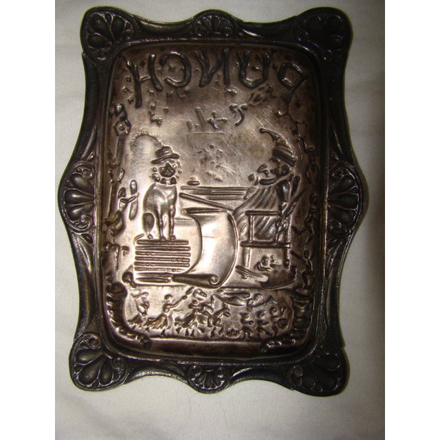 1894 Victorian Punch and Judy Sterling Pin Tray in Original Antique Condition For Sale - Image 4 of 4