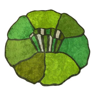 German Flower Rug by Wolf Bauer, 1960s For Sale