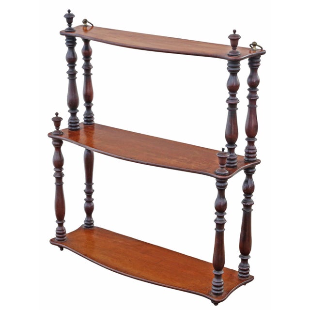 Antique 19th Century Mahogany Wall Bookcase / Display Shelves – Fine Quality Full of authentic charm and character, this...