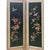 Black Vintage Black Fabric Flower Birds Table Top Folding Screen Art For Sale - Image 8 of 8
