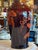 Glazed Ceramic Brown and Orange Leaf Motif Large Vase For Sale - Image 4 of 8