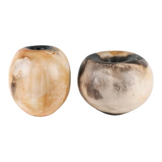 Two David Joy Porcelain Pieces, Orb & Bowl For Sale