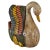 Rustic Late 20th-Century Mexican Hand-Carved Painted Wood Swan Sculpture, Folk Art 15" For Sale - Image 3 of 12