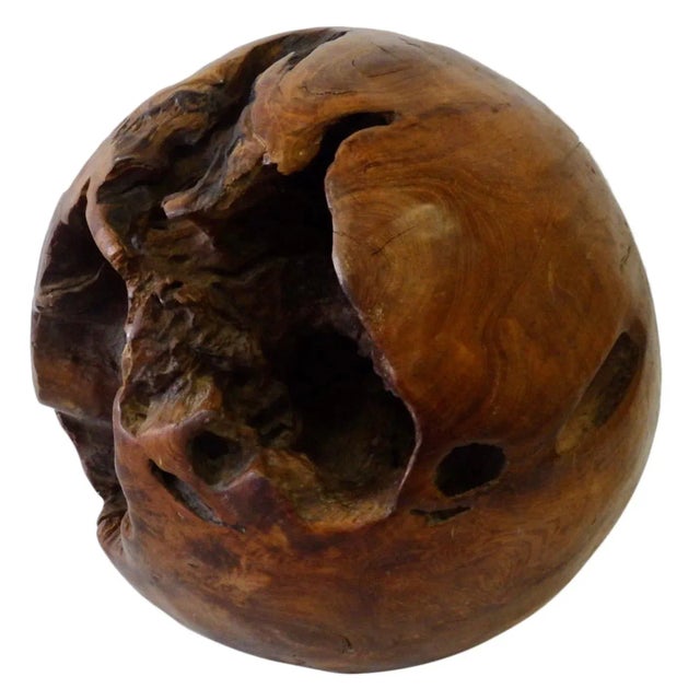 Giant Organic and Natural Wood Burl Ball For Sale - Image 13 of 13