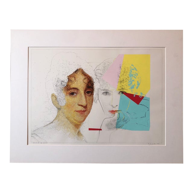 Josef Levi, Still Life with Sully and Warhol, Pop Art Mixed Media Signed Painting Drawing, 1994 For Sale