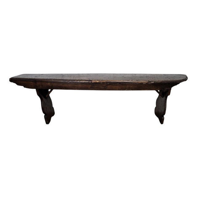 Antique Rustic Italian Bench, 1890s For Sale