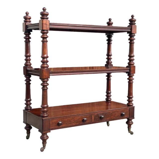Antique Victorian Mahogany Dumb Waiter, 1860 For Sale