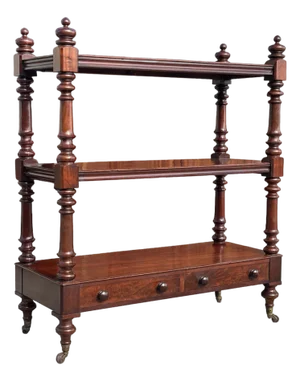 Antique Victorian Mahogany Dumb Waiter, 1860