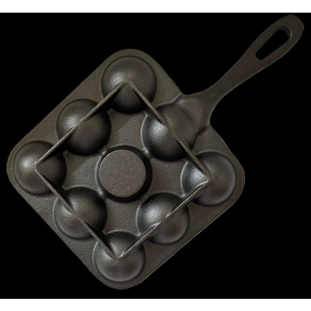 Japanese Asian Cast Iron Takoyaki Frying Pan Skillet Griddle Meat Ball Maker For Sale - Image 9 of 13