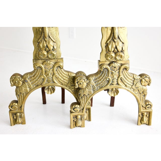 Early 19th Century French Baroque Bronze Figural Andirons For Sale - Image 14 of 14
