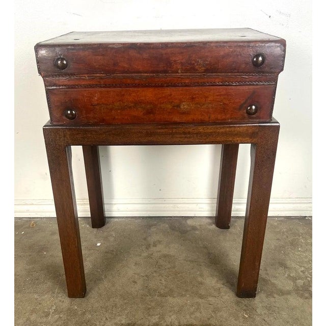 Brown 19th C. English Suitcase Side Table For Sale - Image 8 of 18