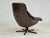 Danish Leather Swivel Lounge Chair by H.W. Klein for Bramin, 1970s For Sale - Image 4 of 16