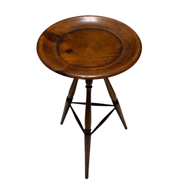 English Antique 19c English Petite Cricket or Single Cocktail Table For Sale - Image 3 of 3