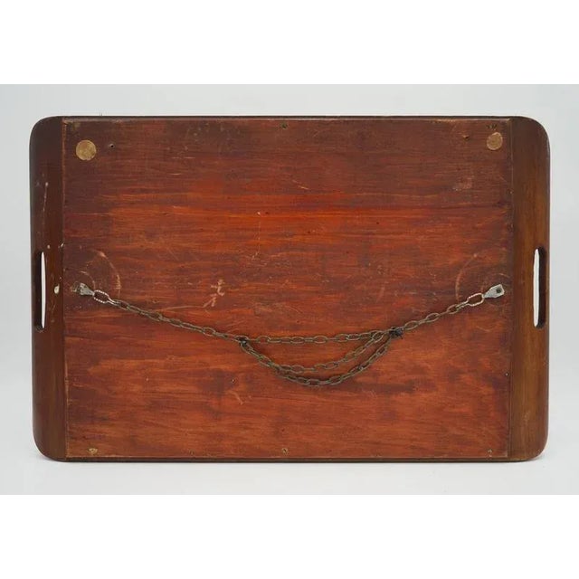 Large Vintage Morpho Butterfly Wings Serving Tray For Sale - Image 9 of 10