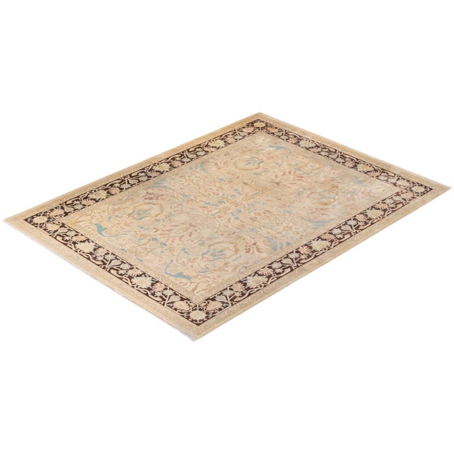 Ivory Eclectic, One-of-a-Kind Hand-Knotted Area Rug - Ivory, 9' 1" x 12' 0" For Sale - Image 8 of 8