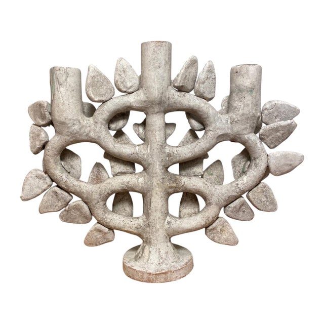 Vintage Mexican Pottery Tree of Life Candelabra Árbol De La Vida For Sale - Image 9 of 14