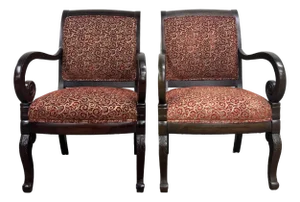 Vintage Flexsteel French Empire Style Armchairs - Pair