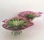Green 1960s Mid-Century Modern, Art Glass Pedestal Centerpiece Bowl, Leaf or Fish Shape in Pink, Green, Clear For Sale - Image 8 of 13