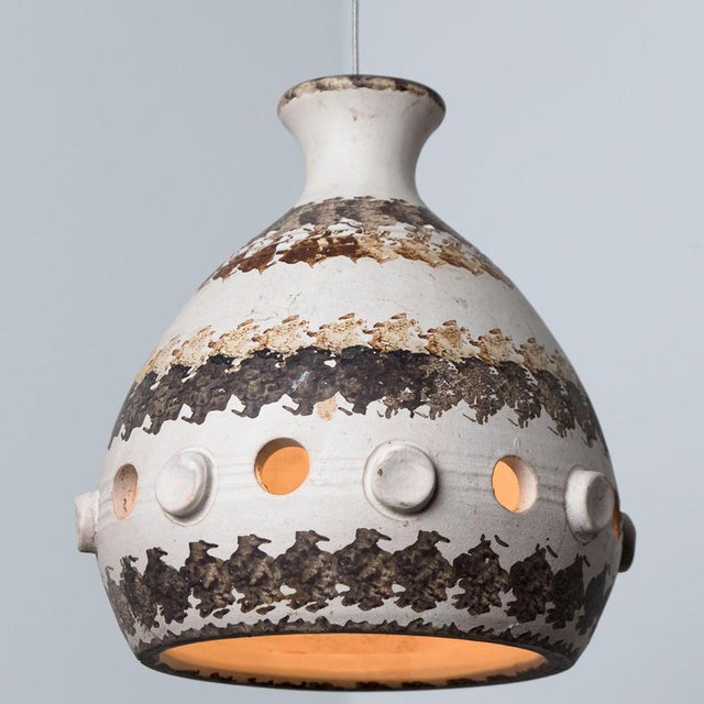 Danish Ceramic Pendant Lights, 1970, Set of 2 For Sale - Image 11 of 18