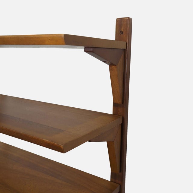 Modern West Elm Wooden Bookshelf With 4 Shelves – Modern Wall Unit For Sale - Image 3 of 5
