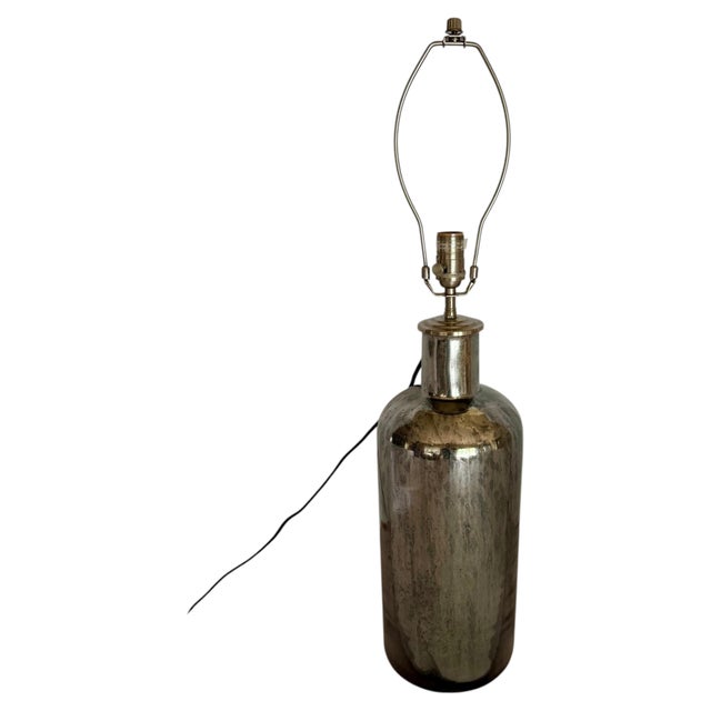 Large tall table lamp inspired by mid-19th century mercury glass by Restoration Hardware. This tall vintage style cast...