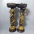 Bronze Pair of Gilt Bronze Dragon Candlesticks, Lotus Top Candle Holders, Chinoiserie Altar Decor For Sale - Image 8 of 9