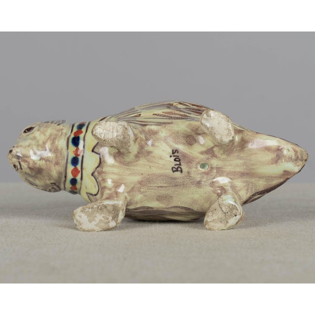 19th Century French Blois Faience Porcupine Figurine For Sale - Image 11 of 12