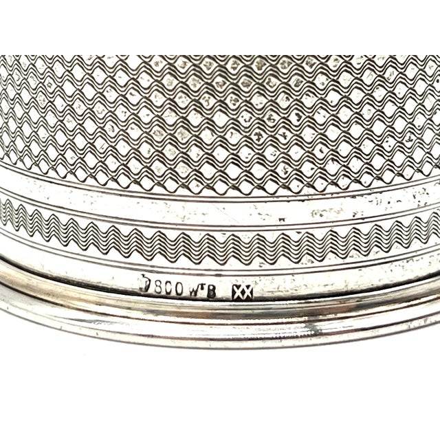 Late 19th Century Antique 19th Century 800 Silver Monogram Napkin Ring, Germany, 1890s For Sale - Image 5 of 10