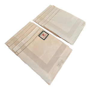 Vintage Marshall Fields Irish Linen Dinner Napkins, 18" Set of 11, Unused