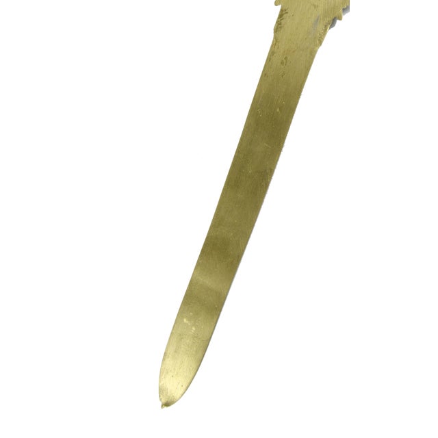 Late 19th Century French Neoclassical Gilt Bronze Letter Opener With Mercury God Motif on Handle For Sale - Image 9 of 9